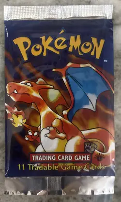 Pokemon TCG Base Set 1st Edition Booster Pack Charizard Art 1999 WOTC 11 Cards - Image 1