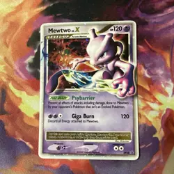 Pokemon TCG Mewtwo LV.X Black Star Promo DP28 Holo Card, LP Condition - Image 1