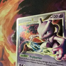 Pokemon TCG Mewtwo LV.X Black Star Promo DP28 Holo Card, LP Condition - Image 2