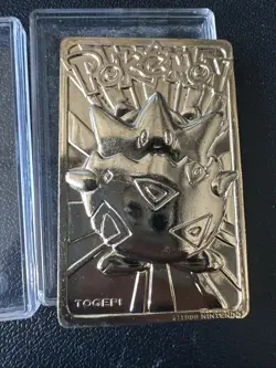 Pokemon Togepi Burger King 23k Gold Plated Trading Card 1999 Nintendo - Image 3
