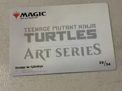 mtg Swamp, pizza art, Art Series card TMNT - Image 2