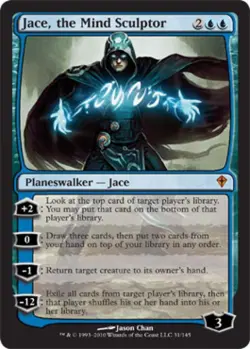 MTG English Jace, the Mind Sculptor Light Play Normal Worldwake - Image 1
