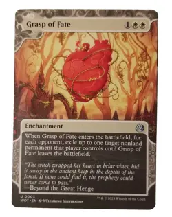 MTG 1xGrasp of Fate, NM, Wilds of Eldraine: Enchanting Tales, Enchantment Exile - Image 1