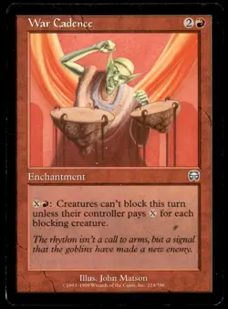 War Cadence LP Light Play Commander 2013 MTG [8380] - Image 1