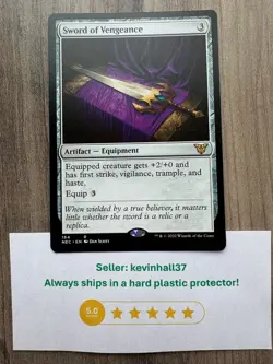 Sword of Vengeance 1x MTG #164 Rare Commander: Kamigawa: Neon Dynasty - Image 1