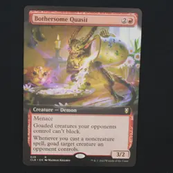 Bothersome Quasit (Extended Art) MTG Baldurs Gate Rare 628 NM - Image 1