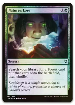 Nature's Lore #244 (Foil) (NM) Baldur's Gate CLB Magic MTG - Image 1