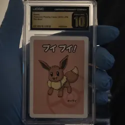 Pokemon Eevee Playing Card CGC 10 Old Maid 499 2019 Japanese Pokemon TCG - Image 2