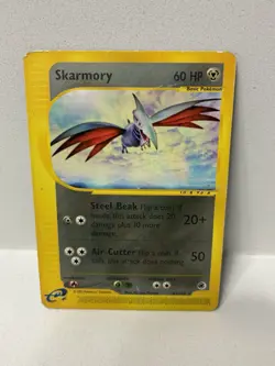 Pokemon Expedition E Reader Series Skarmory 63/165 Rare Non-Holo Damaged / HP - Image 1