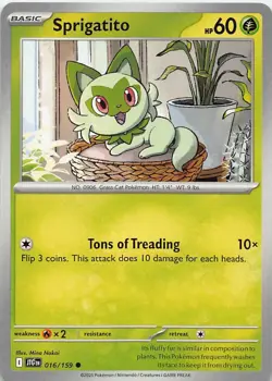 Sprigatito JTG 016/159 Common Non Holo Pokemon TCG - Image 1