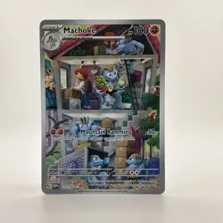 Pokemon Machoke Illustration Rare Holo Sv151 177/165 HP100 Stage 1 - Image 1