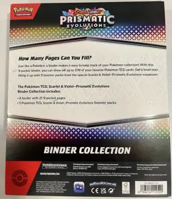 Pokemon TCG Prismatic Evolutions Binder Collection Box Factory Sealed - Image 2