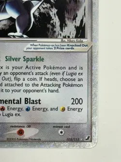 Pokemon TCG Lugia ex 105/115 Unseen Forces Holo Silver Border - Image 4