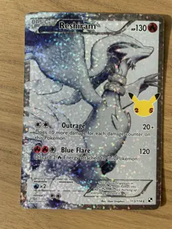 Reshiram 113/114 Celebrations: Classic Collection Holo - Near Mint NM/MT Pokemon - Image 1
