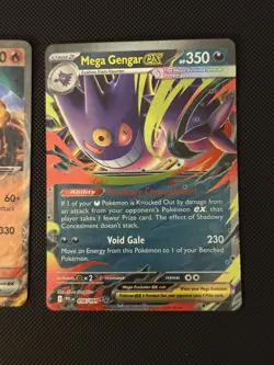 Pokemon TCG Double Rare Holo Charizard EX 6/165 & Mega Gengar EX 56/94 Lot - Image 3