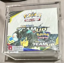 Pokemon TEAM UP Booster Box 36 packs - FACTORY SEALED ACRYLIC CASE INCLUDED - Image 1