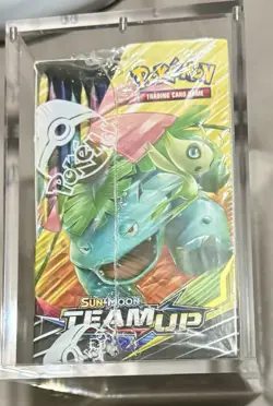 Pokemon TEAM UP Booster Box 36 packs - FACTORY SEALED ACRYLIC CASE INCLUDED - Image 4