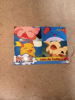 Pokemon TCG Looks Like Trouble... Pokemon Topps Pikachu's Vacation 44 - Image 1