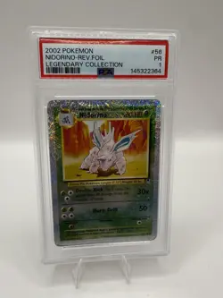 Vintage Pokemon Nidorino - 56/110 Legendary Collection - Reverse Holo PSA 1 - Image 1