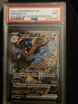 Pokemon Greninja ex 132 Promo Full Art Holo Scarlet & Violet PSA 9 English - Image 1
