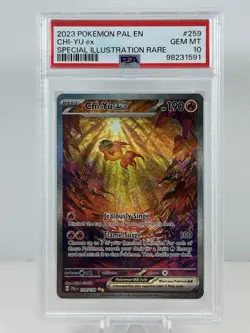 2023 POKEMON PAL EN-PALDEA EVOLVED SPECIAL ILLUSTRATION RARE CHI-YU EX PSA 10 - Image 1
