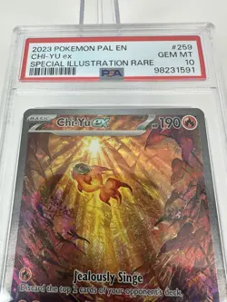 2023 POKEMON PAL EN-PALDEA EVOLVED SPECIAL ILLUSTRATION RARE CHI-YU EX PSA 10 - Image 5
