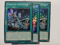 Yugioh Exosister Carpedivem X3 Super Rare MP23-EN262 1st Ed Near Mint Playset - Image 1