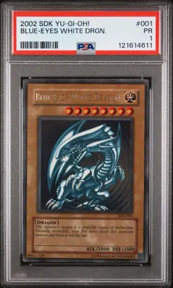 Konami Yu-Gi-Oh! TCG Blue-Eyes White Dragon SDK-001 PSA Graded 2002 - Image 1