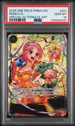 One Piece PRB02 - Rebecca SP Alt Art - OP05-091 SR - PSA 10 - Image 1