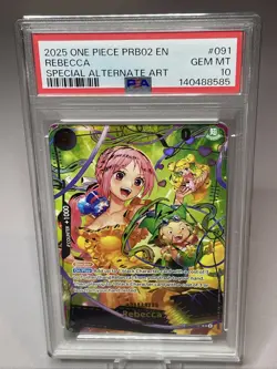 One Piece PRB02 - Rebecca SP Alt Art - OP05-091 SR - PSA 10 - Image 3