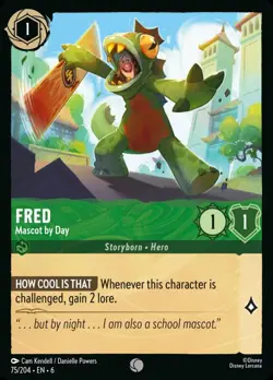 Fred - Mascot by Day (075) Azurite Sea Disney Lorcana - Image 1
