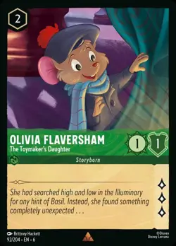 Olivia Flaversham - The Toymaker's Daughter Foil Azurite Sea Disney Lorcana - Image 1