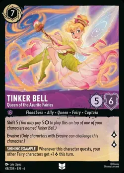 Tinker Bell - Queen of the Azurite Fairies Foil (048) Azurite Sea Disney Lorcana - Image 1