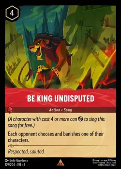 Be King Undisputed (129) Ursula's Return Disney Lorcana - Image 1