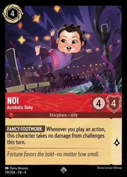 Noi - Acrobatic Baby (119) Foil Ursula's Return Disney Lorcana - Image 1