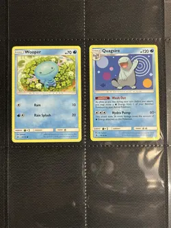 Cutie Wooper 25/70 & Quagsire 26/70 Non-Holo Lp Pokemon Card Lot Dragon Majesty - Image 1