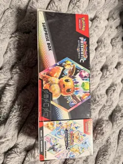 Pokemon Prismatic Evolutions Surprise Box Promo Card Booster Bundle 2025 Eevee - Image 1