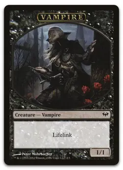 Vampire Token #2 (LP) Dark Ascension DKA Magic MTG - Image 1