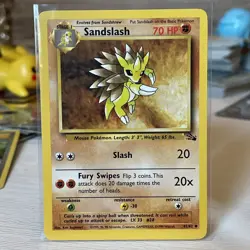 1999 Pokemon Fossil 1st Edition Sandslash #41/62 - NM - Image 1