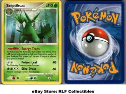 2008 Pokemon, D&P Stormfront Deck Exc., #10/100 Sceptile Lv. 56, Rare - Image 1