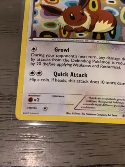Eevee BW94 Promo BW Black Star Promos Pokemon Moderately Played - Image 3