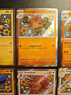 Paldea Fates Shiny Lot, Pawmo, Primeape, Garganacl, Glimmet, Greedent, Pelipper - Image 5