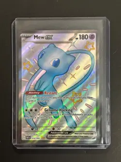 Pokemon TCG 2024 Scarlet & Violet Paldean Fates Mew Ex Full Art Shiny 216/091 NM - Image 1