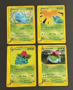 Pokemon Expedition Ereader Bulbasaur Venusaur Ivysaur evolution bundle 2002 - Image 1