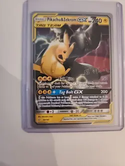 Pikachu & Zekrom GX 33/181 Sm-Team Up Holo Pokemon TCG - Image 1