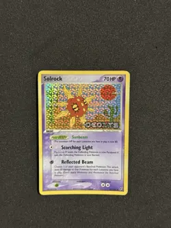 2005 Pokemon TCG EX Deoxys Solrock Reverse Holo Stamped #47/107 NM - LP+ - Image 1