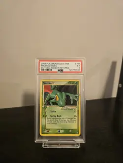 Pokemon Treecko Gold Star EX Team Rocket Returns Holo Ultra Rare #109 PSA 5 - Image 1