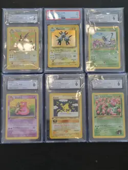6 Vintage Pokemon Graded Lot CGC PSA 1st Edition - Image 1