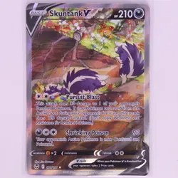 Pokemon TCG Skuntank V Silver Tempest 181/195 Holo Ultra Rare - Image 1