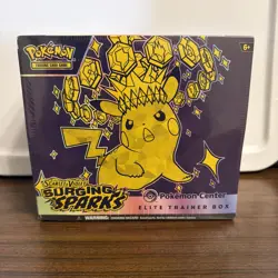 Pokemon Center Exclusive Elite Trainer Box Surging Sparks ETB **SMALL RIP** - Image 1